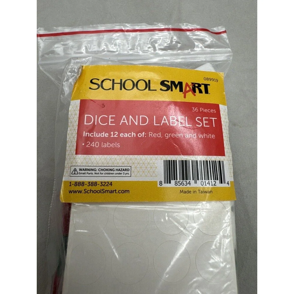 School Smart Specialty Set 36 blank Dice Math Manipulative Educational Teaching